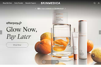 skincare website cosmetic skincare shopify store beauty website redesign
