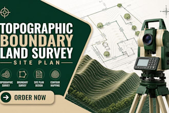 do topographic boundary land survey site plan