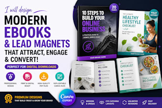 design a modern ebook, or lead magnet for digital downloads