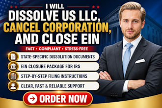 dissolve US llc, cancel corporation, and close ein