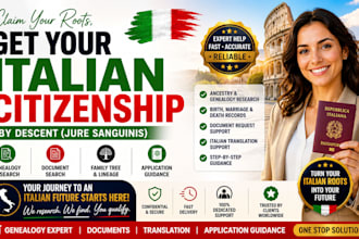 assist italian citizenship application genealogy and documents