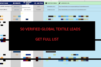 provide verified textile manufacturer list and toolkit