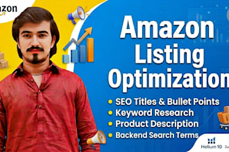 do amazon listing SEO with keyword research and optimization