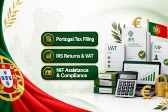 handle portugal tax filing, irs return, vat compliance and nif assistance