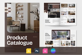 design product lookbook portfolio brochure marketing catalog for home furniture