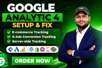 setup ga4, GTM, conversion tracking and server side tracking