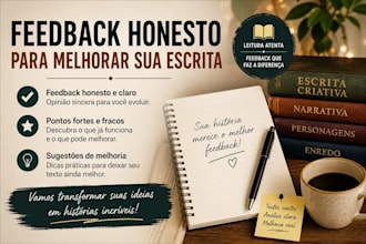 vou dar feedback honesto no seu livro ou texto