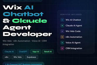 build wix website wix velo code wix ai chatbot claude ai agent wix ai automation