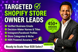 provide targeted shopify store owner leads and ecommerce prospect list