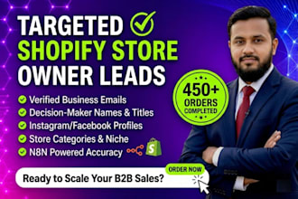 provide targeted shopify store owner leads and ecommerce prospect list