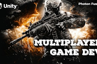 develop 2d 3d unity multiplayer game with photon fusion, pun for mobile and PC