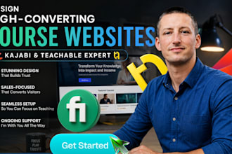 design your online course website on kajabi or teachable, website design, kajabi