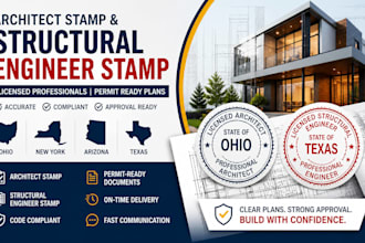 architect stamp structural engineer stamp in ohio new york arizona texas