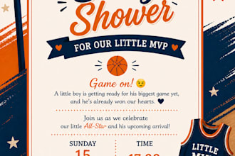 design a modern baby shower invitation