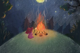 create atmospheric storybook art