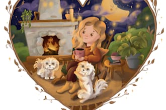 create atmospheric storybook art