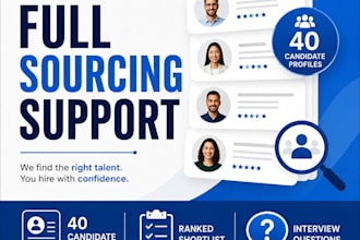 source, screen, and shortlist qualified candidates