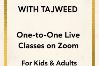 teach quran with tajweed to kids and adults online on zoom