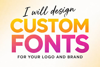 design a unique custom font for your logo or brand in ttf otf