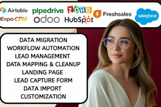 do data migration to salesforce airtable hubspot  zoho pipedrive freshsales odoo