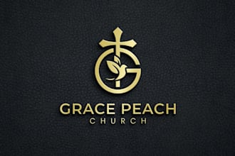 design modern church logo with cross, faith and premium branding
