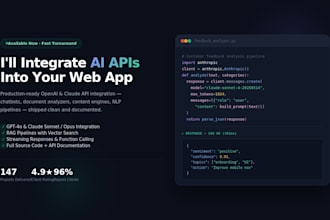 integrate openai or claude API into your existing web app