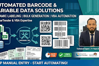 do automated barcode and variable data label design using bartender and vba