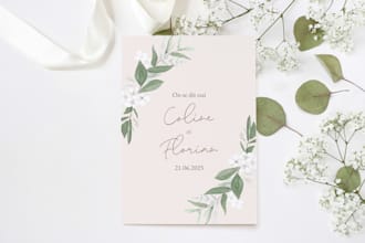 design a unique and elegant wedding invitation