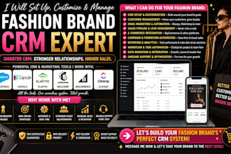 setup fashion brand CRM salesforce capsule klaviyo mailchimp bigcommerce clickup