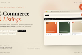 design and develop an online store or marketplace listings website