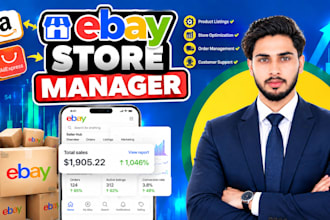 manage your ebay store from a to z,full ebay store management