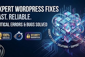 fix wordpress errors and elementor issues in 2 h