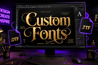 custom fonts typography design,typeface design, web fonts, font design, branding