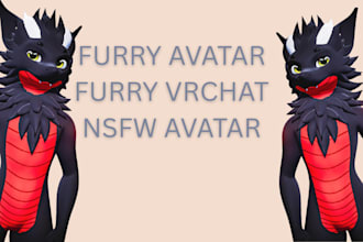 design custom vrchat avatar furry vrchat 3d vrchat clothing