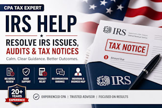 help you resolve irs issues, audits, and tax notices