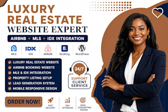 build luxury real estate airbnb website with mls and idx integration