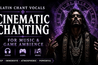 create latin chant vocals for cinematic music and game ambience