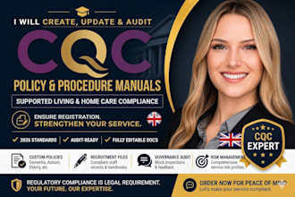 write cqc policies and procedures for UK home care and supported living