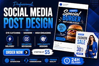 design professional social media posters