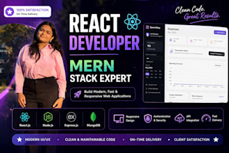 build a modern react website or dashboard