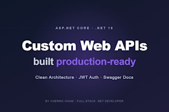 build a custom aspnet core web API for your application