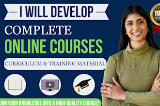 develop complete online course curriculum and training materials