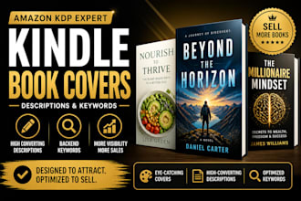 create high converting amazon kindle ebook covers and descriptions