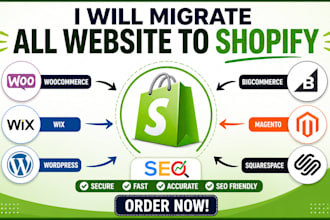 do shopify migration, wordpress to shopify, wix to shopify, transfer website