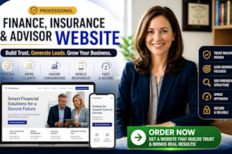 design finance, insurance and advisors website that build trust and converts