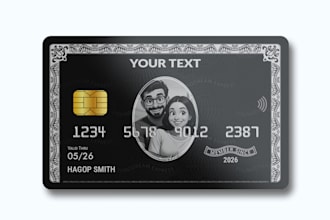design a personalized credit card for novelty gift