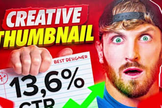 create bold thumbnail for youtube videos