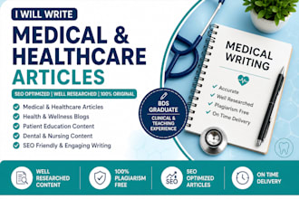 write SEO medical articles and healthcare blog content