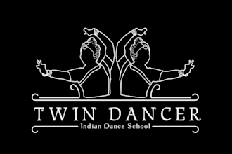 create girls couple dance vintage logo design with unlimited review
