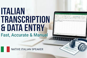 do professional italian transcription and data entry